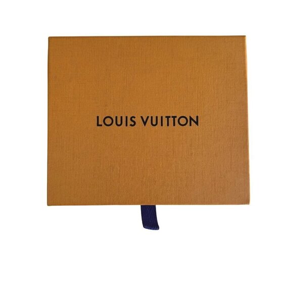 Louis Vuitton Square Orange Drawer Gift Box With Blue Louis Vuitton Bow Ribbon - Picture 1 of 4
